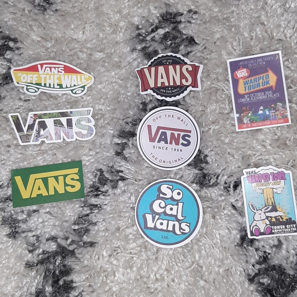 8 Limited edition Van stickers